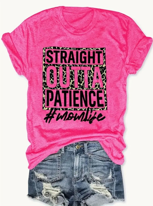 English Letters - Printed Round Neck Vest - Casual And Loose - Daily Wear - Women's Clothing