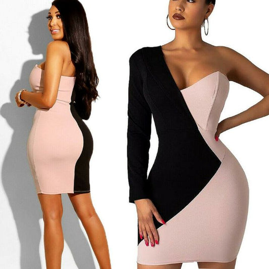 One Shoulder Bodycon Dress